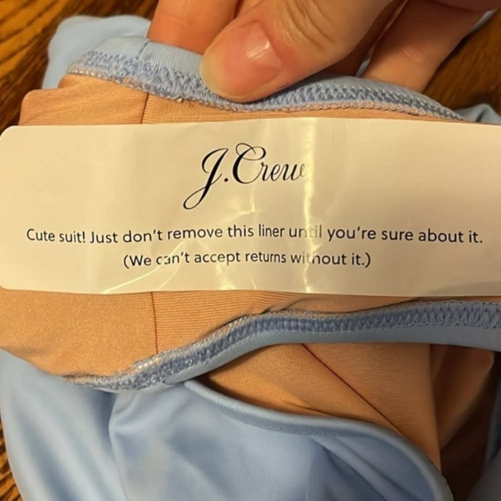 J. Crew Light Blue Heritage Balconette Underwire One Pc Swimsuit Sz4 NWT - Picture 8 of 9